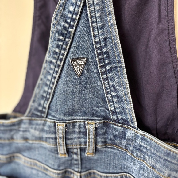 🎉4/30$🎉 Guess Denim Zip-Front Dress Overall - Size 12 (Fits XS) - Picture 9 of 9